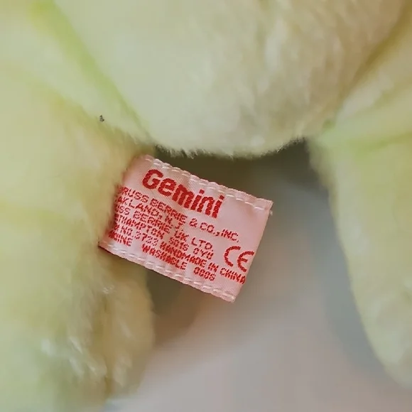 Russ Light Green and Cream Teddy Bear - Picture 5 of 7